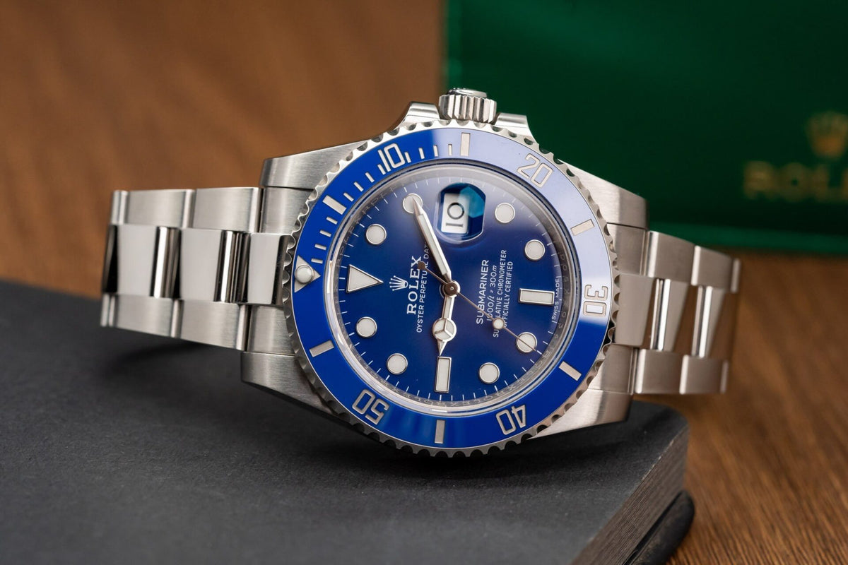 Premium 40mm stainless steel case profile Rolex Submariner Smurf replica watch