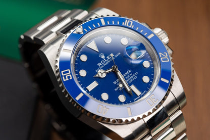 Royal blue Cerachrom ceramic bezel and glossy blue dial Rolex Submariner Smurf replica