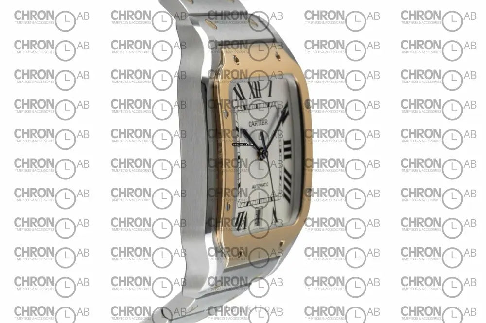 Santos 2-Tone Yellow Gold White Dial WSSA0065 Clone 38mm Watches