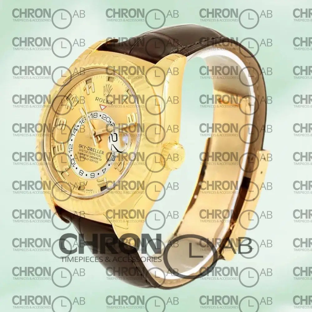 Sky-Dweller 326138 Men’s 42mm Leather Strap Clone 42mm Watches