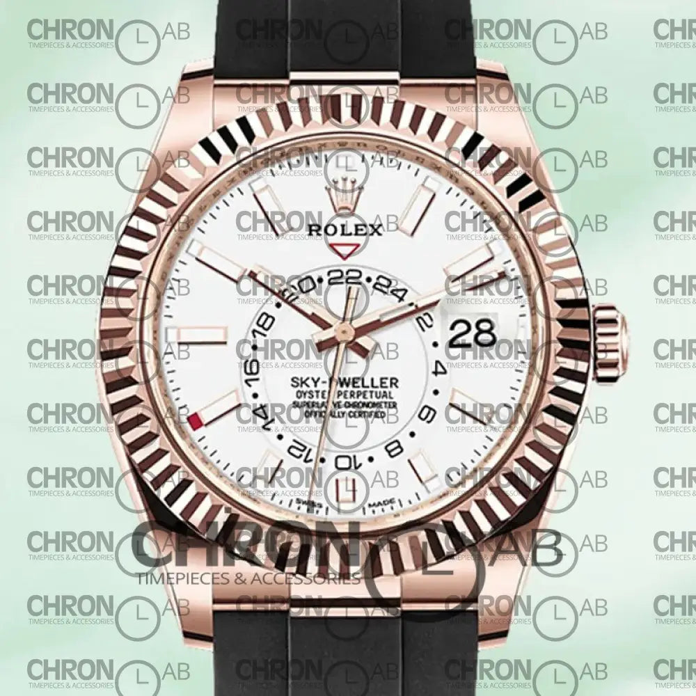 Sky-Dweller 42mm M326235-0004 Rubber Band Rose Gold Clone 42mm Watches