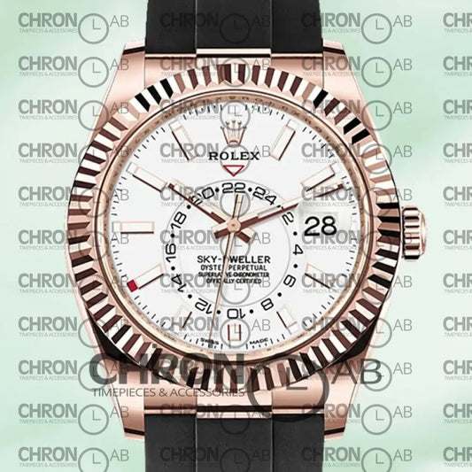 Sky-Dweller 42mm M326235-0004 Rubber Band Rose Gold Clone 42mm Watches