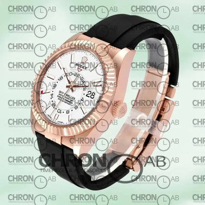 Sky-Dweller 42mm M326235-0004 Rubber Band Rose Gold Clone 42mm Watches
