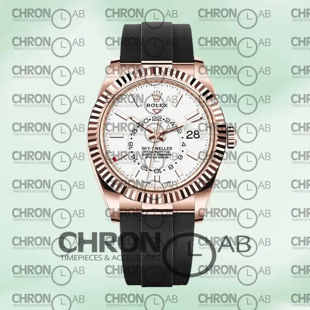 Sky-Dweller 42mm M326235-0004 Rubber Band Rose Gold Clone 42mm Watches