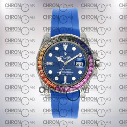 Submariner 116610 Men’s 40mm Rubber Band Blue Dial Clone Watches