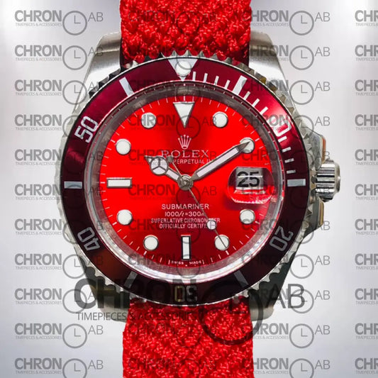 Submariner 116610Coke 40mm Men’s Knitted Strap Clone Watches