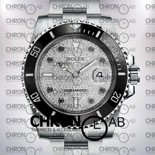 Submariner 40mm 116610 Men’s Automatic Diamond Paved Clone Watches