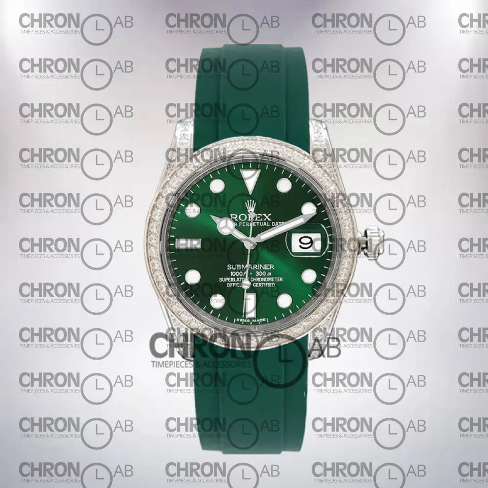 Submariner Men’s 40mm 116610 Green Dial Silver-tone Clone Watches