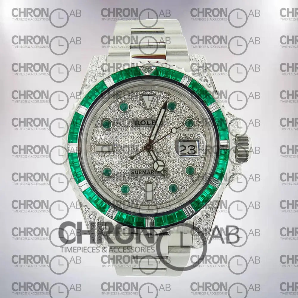 Submariner Men’s 40mm 116659 Oyster Bracelet Diamond Paved Clone Watches