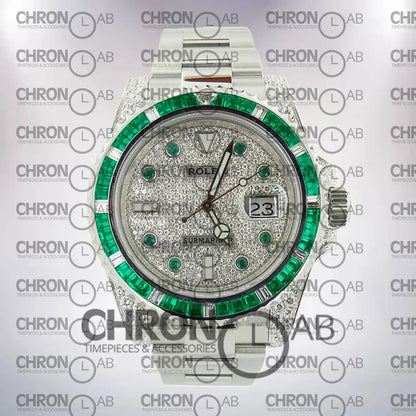 Submariner Men’s 40mm 116659 Oyster Bracelet Diamond Paved Clone Watches