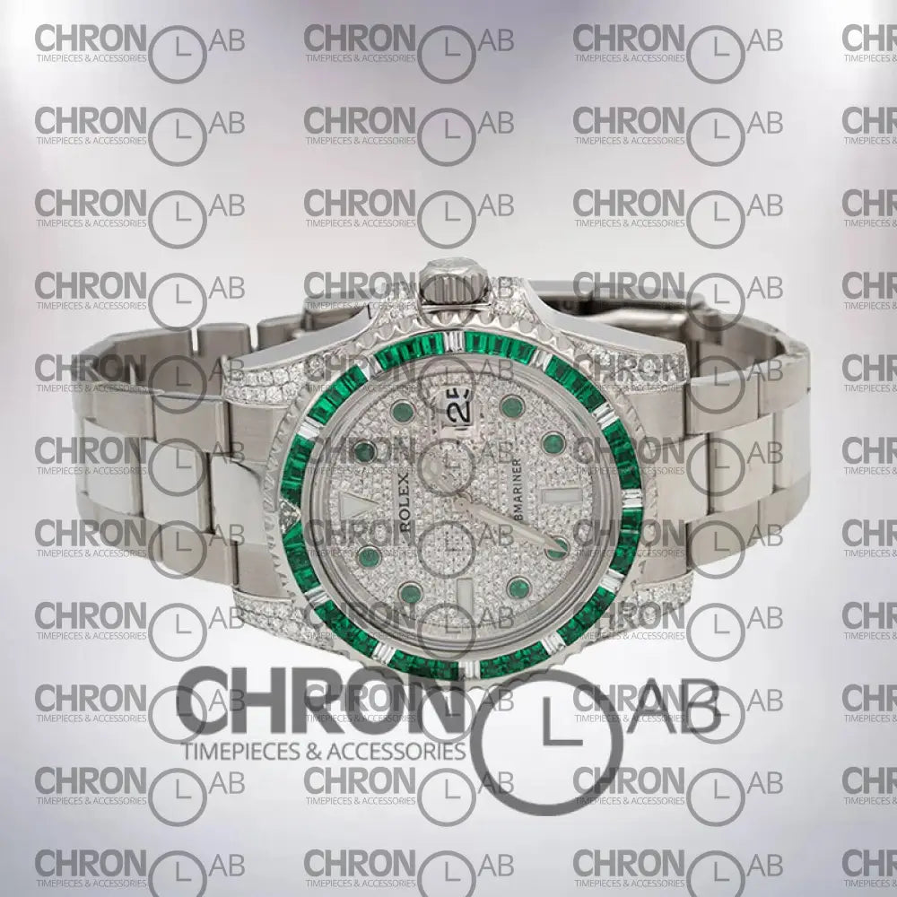 Submariner Men’s 40mm 116659 Oyster Bracelet Diamond Paved Clone Watches