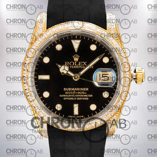 Submariner Men’s 40mm 16613 Rubber Band Black Dial Clone Watches