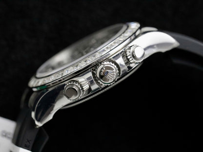 Rolex Daytona Replica Watch Dial Meteorite Custom Diamonds Moissanite Baguette 40mm Clone