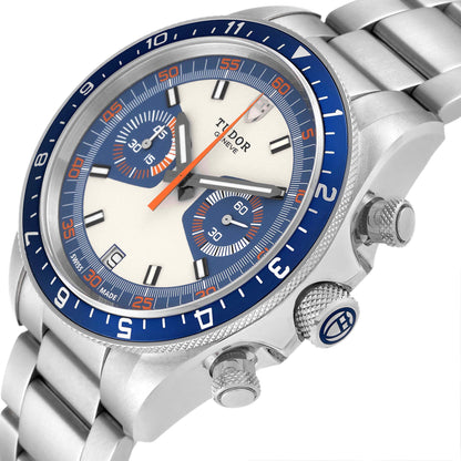 Heritage Chrono Blue Stainless Steel Mens Watch 70330 42mm