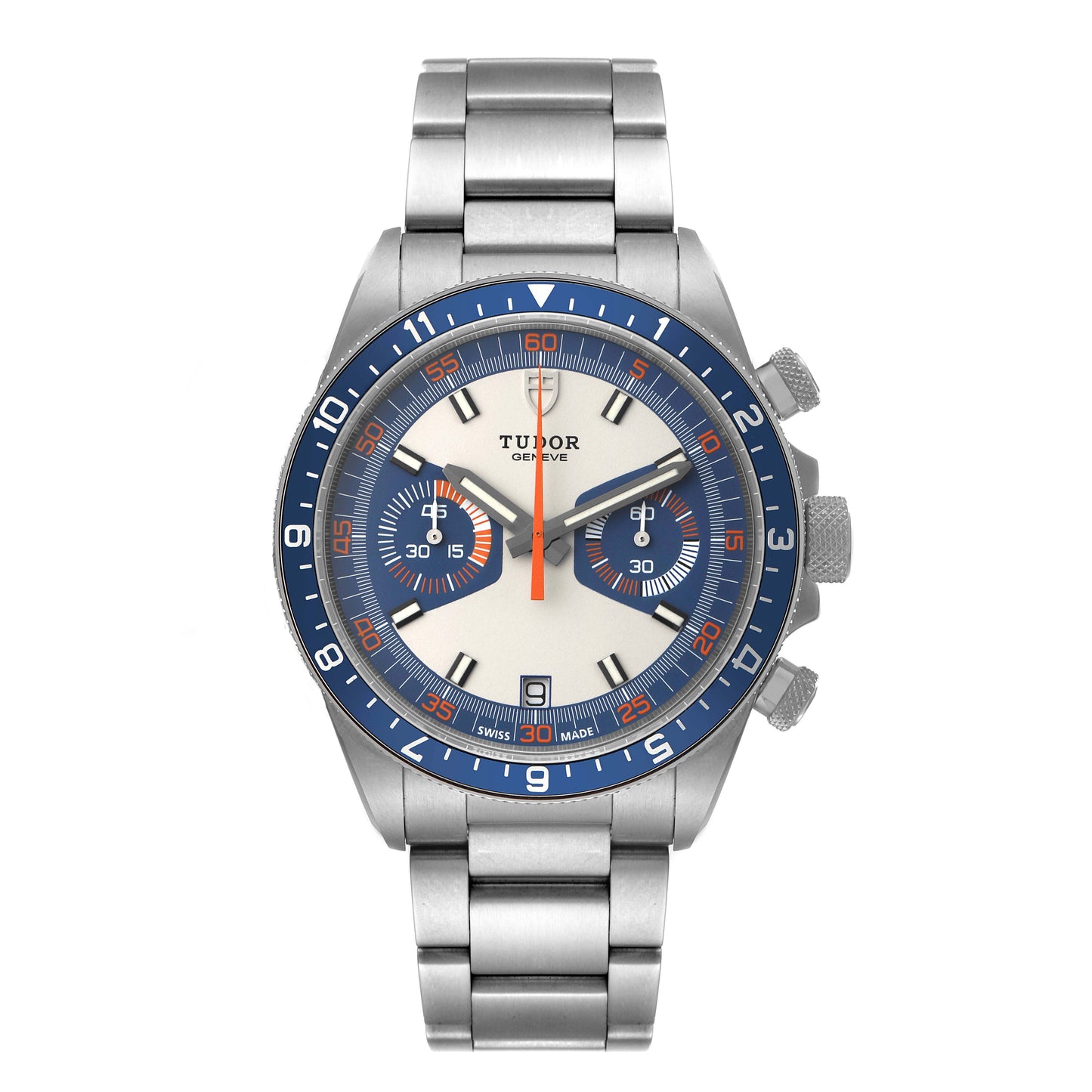 Heritage Chrono Blue Stainless Steel Mens Watch 70330 42mm