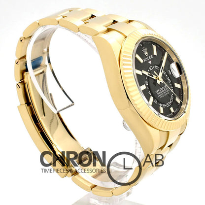 Sky-Dweller 336938 Yellow Gold Black Dial Oyster Bracelet