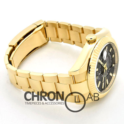 Sky-Dweller 336938 Yellow Gold Black Dial Oyster Bracelet