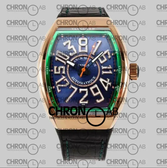 Vanguard V45 Blue Dial in Rose Gold Clone 45mm Watches