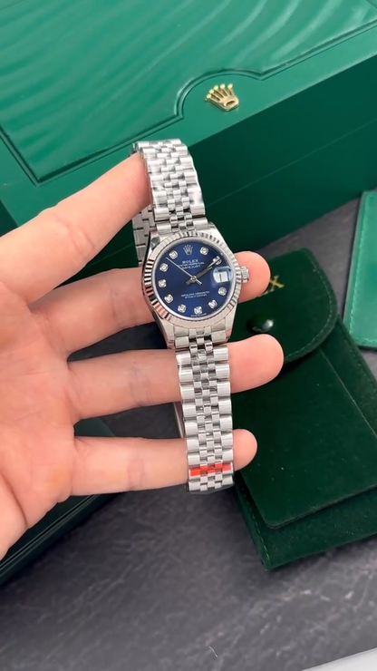 Rolex Watch DateJust Womens Dial Blue 31mm Clone