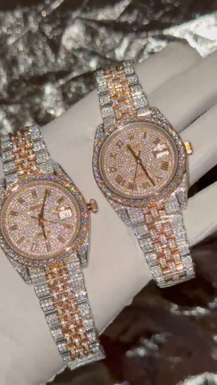 Rolex Replica Watch DateJust With Full Diamond Moissanite 41mm Clone