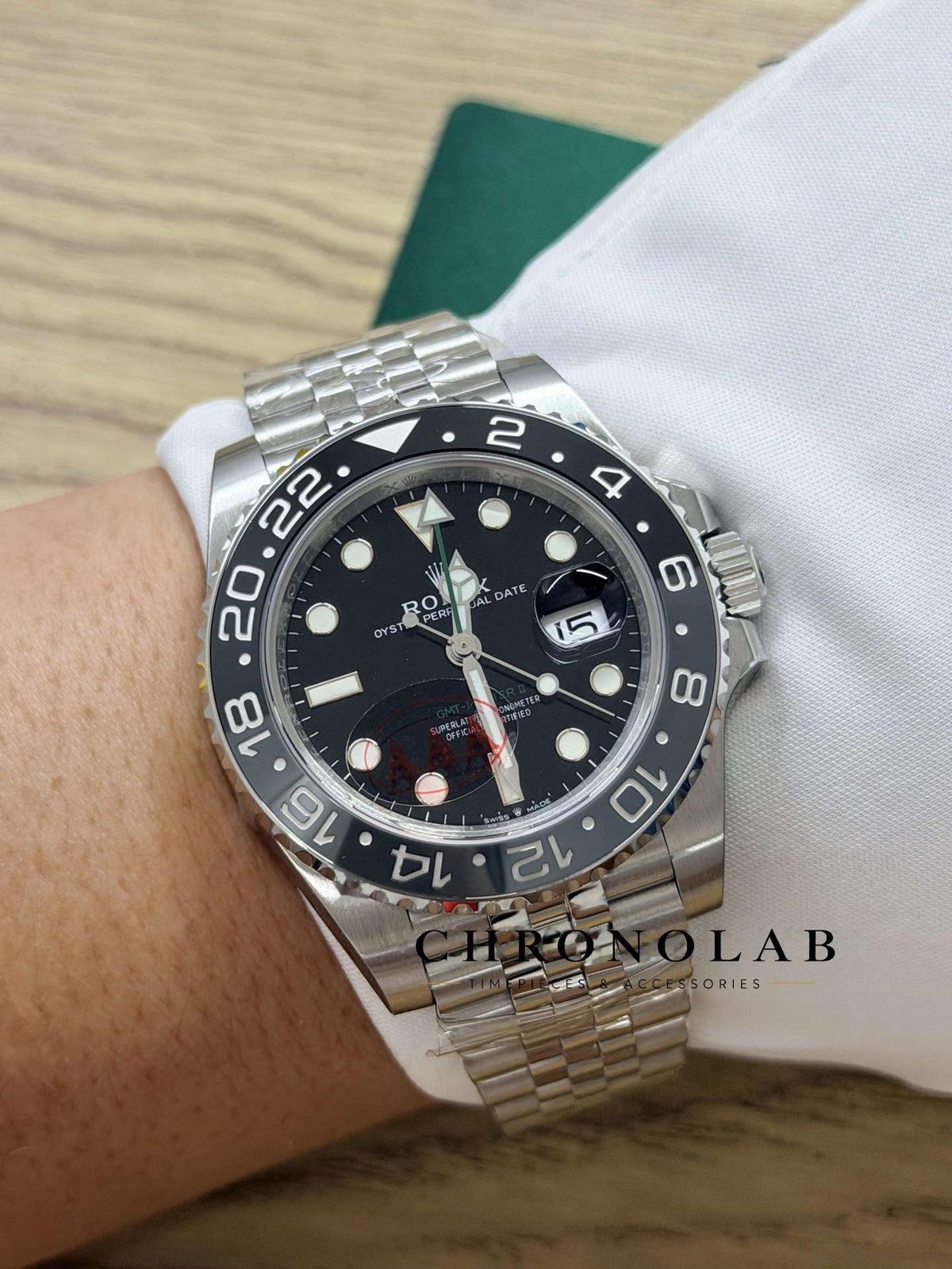 Rolex GMT-Master II 126710GRNR Bruce Wayne Black & Grey Bezel Jubilee Clean Factory V3
