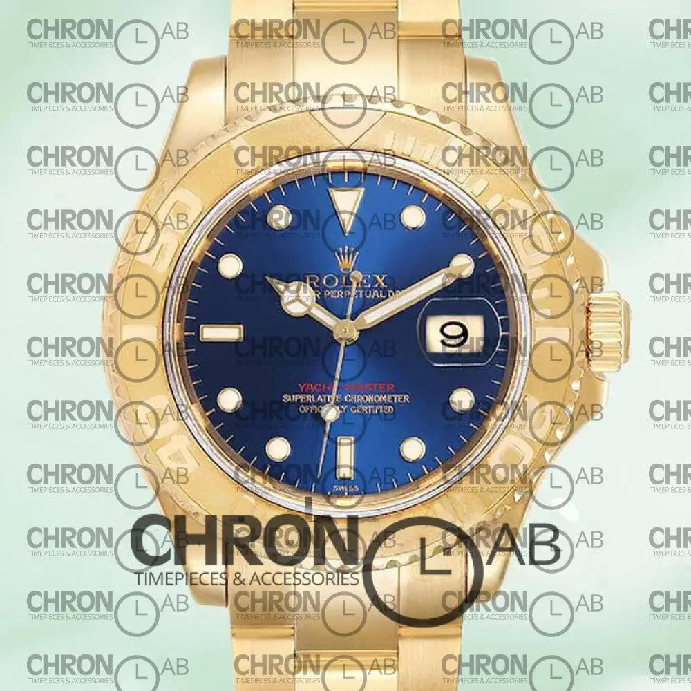 Yacht-Master 16628BLSO 40mm Men’s Blue Dial Gold Clone Watches