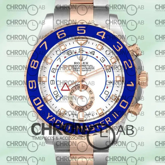 Yacht-Master 44mm Men’s m116681-0002 Oyster Bracelet White Dial Clone Watches