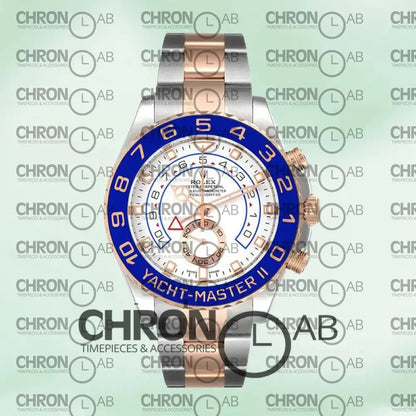 Yacht-Master 44mm Men’s m116681-0002 Oyster Bracelet White Dial Clone Watches